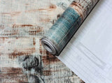 Self Adhesive Vinyl Wallpaper For Furniture Countertop Brown wood grainPattern Decorative V1188-MS-523-001