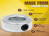 (24 Pack) 5/8" x 36" Zinc Plated Steel Rods and 5/8" Bore Solid Steel Shaft Collars, for Use as an V1258-DP02-C-920