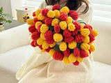 99 Roses Hand-Crocheted Bouquet Blanket A Versatile Emblem of Eternal Romance, Offering Gentle V1232-MGHT006