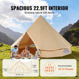 Canvas Bell Tent, 4 Seasons 7 m/22.97 ft Yurt Tent, Canvas Tent for Camping with Stove Jack, V952-FBZXZP7MMGBZ9SSOBV0