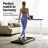 Artiss Treadmill 120cm Automatic Standing Desk with 400mm Electric Walking Pad SDTM-268-WHBK-120-400PAD