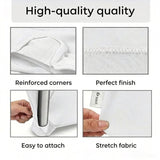 4-Pack White Stretch Cocktail Table Covers, Washable Fitted Spandex Covers for 80-85 x 110 cm High V1188-MS-731-004