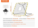 Baseball And Softball Rebounder Net, 4 x 4.5 Feet PitchBack Baseball Nest for Pitching and Fielding V952-BQHDWPWJDKD41TLV7V0
