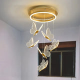 BAMDECOR LT05 6 Nordic Butterfly Luxury Chandeliers Pendant Lights for Villa Stair Home Decoration V255-BAM-LT05-06H-GOLD