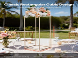 Wedding Flower Stand, 10PCS 80cm Column Flower Stand, Floral Stands with Metal Laminate, Gold V952-HLHJLFT10J80SU4X0001V0