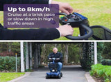 EQUIPMED FreeLite Mid-Sized Electric Foldable Mobility Scooter, Lithium Battery, Long Range and V219-HMBMSCEQ4LBB