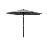 Instahut Outdoor Umbrella 2.7m Beach Pole Garden Tilt Sun Patio UV Charcoal UMB-POLE-27-TIL-CO