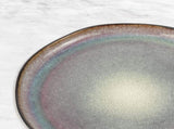 3 Pieces Reactive Glazed Ceramic Organic Fine Dinner Set with Plate and Bowl EARTHY BLUE BROWN V274-HA-LA-P0024302-BN