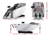Livemor Massage Chair Electric Recliner Double Core Mechanism Massager ROWA White MASCHR-4D-ROWA-WHGY