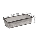 2Pcs Countertop Utensil Holder Black Plastic Cutlery Storage Case with Space-Saving Design V1369-AZ3-W-15966