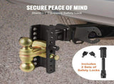 Adjustable Trailer Hitch, 152.4 mm Drop & 114.3 mm Rise Hitch Ball Mount with 50.8 mm Receiver, V952-SQTQJTCB2225DZS3SV0