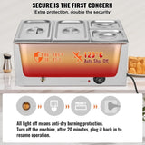 VEVOR Commercial Electric Food Warmer 4-Pan Countertop Buffet 15.5L Bain Marie V952-SYSPBWQPTK21BEO5GV3