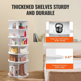 VEVOR 6-Tier Rotating Shoe Rack Tower 360&deg; Spinning Shoe Display Carousel White V952-BSXZXJ6CGD4GJF8W5V0