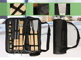 10PCS Grilling Tool Set Stainless Steel with Wood Handle Grill Utensils for Picnic Barbecue V1294-YM0703-3111230013311
