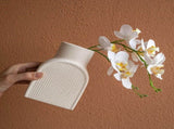 White Ceramic Vase Set of 2Square Vase Rustic Home Decor Minimalist Nordic Boho Style for Living V1192-AZ-W-15846