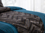 Marble Teal Nero Chevron Luxe Quilt / Doona / Duvet Cover set V745-AQ081948K3