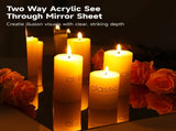6PCS Two Way Acrylic See Through Mirror Sheet, Acrylic Mirror for DIY Infinity Tunnel Illusion, V1192-AZ-W-18523