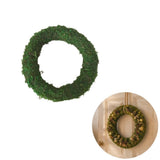 Natural Preserved Moss Wreath, 12 Green Real Moss Round Wreath Base, Blank DIY Moss Ring for Front V1192-AZ-W-17473