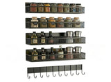 CARLA HOME 5 Pack Magnetic Spice Rack for Fridge Kitchen with Hook Bar V178-36504