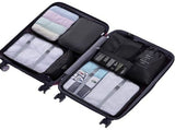 Black 8-piece luggage organizer,Packing Cubes for Trave,Travel Cubes Set Foldable Suitcase Organizer V1192-AZ-W-31011