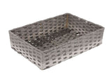Wicker Storage Basket for Home, Multi-Function Imitation Rattan Table Organizer, and Stylish V1369-AZ3-W-18178