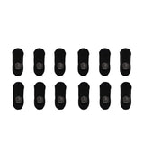 12X Rexy Cushion No Show Ankle Socks Medium Non-Slip Breathable BLACK V274-GM-RXCNOS-M12-BK