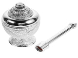 Christian Wishing Bottle Holy Water Decorative Bottle Glass Silver 1Set V1366-AZ2-W-17318