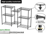 CARLA HOME Heavy Duty Clothing Garment Rack Organizer with Hanging Rods & Storage Shelves for V178-36179