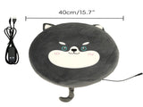 New Winter USB Heated Seat Cushion, Round Cartoon Design for Office and Home, Portable Warmth with V1341-ZY-JNPFEAS6-HUSKY