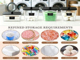 4 Pcs Laundry Pods Container Storage Set 3 Acrylic Canisters with Wooden Lids Dryer Sheet Container V1366-AZ2-W-15090