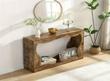120 cm Console Table, Couch Table with Storage, Long Entryway Sofa Station, Narrow Console Stand V1127-AU-CT01-BRN