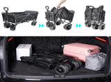 Foldable Camping Wagon 150L Portable Hand Trolley with All-Terrain Wheels and Tailgate For Outdoor V985-UTILITYWAGON