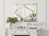 High-grade Unique Decorative Accent Mirror Elegant Square Wall Silver HD Mirror V767-JJ-XM963-60CM