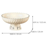 Luxury Multi-Color Fruit Tray with Smooth Lines and Detachable Base for Dining and Kitchen V1366-AZ2-W-14141