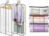 3-Pack Clothes Storage Bags-35L, 2 Pack Clear Garment Bags-40'' Long V1259-DP01-A-4594