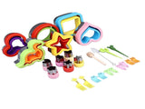 26PCS Sandwich Cutter and Sealer Set Stainless Steel Bread Cookie Vegetable Fruit Cutters Shapes V1294-YM0901-3118230321211