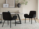 Charcoal Embrace Boucle teddy Sherpa Fabric Armchair Set V264-DNC-420V-CHL-02-1
