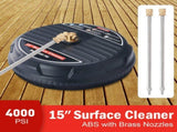 Universal 15" Pressure Washer Surface Cleaner 4000PSI Extension Nozzles Cleaning V201-QHGMMOREONE065