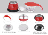 300ml/6 Cups 480W Electric Moka Pot Detachable Kitchen Stovetop Coffee Maker Red V1294-YM0901-JY02855-01