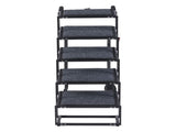 Dog Stairs for Car, 5 Steps Extra Wide Foldable Dog Ramp for Large Dogs with Non-Slip Rug Surface, V952-KZDGLTEKMZFHUGZNR001V0