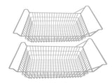 2pcs Freezer Baskets for Chest Freezer Household Wire Storage Basket Bins Organizer with High Low V1294-YM0710-3113230313011