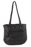 Pierre Cardin Woven Leather Ladies Shoulder Bag - Black V563-PC-3307-BLACK