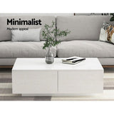 Artiss Coffee Table 4 Drawers White Trevi FURNI-L-COF01-WH-AB