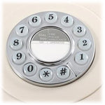 GPO 746 Retro Rotary Push Button Desk Phone Ivory Home Office V185-746PUSHIVORY