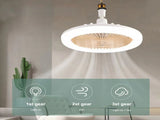Fan Lamp Dining Room Living Room Bedroom Mute Ceiling Model Ceiling Fan Light Three Wind Speed Home V1294-YM0901-L6805Y-2