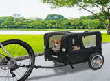 PaWz Pet Stroller Bike Trailer 2-IN-1 Sunroof ST1013-BK