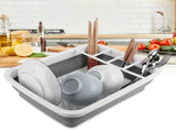Foldable Drain Basket Drying Dish Storage Rack Dish Drainer for Kitchen Counter Organizer V1294-YM0901-3117200171111