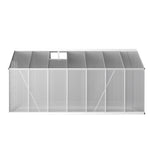 Green Fingers Greenhouse 4.1x2.5x2.26M Double Doors Aluminium Green House Garden Shed GH-ALU-C-410X250-DOU-AB