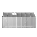 Green Fingers Greenhouse 4.1x2.5x2.26M Double Doors Aluminium Green House Garden Shed GH-ALU-C-410X250-DOU-AB