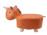 Cute Animal Footstool with Soft Padded Cushion and Prevent Slip Feet Small Footrest Stools for Kids V1294-YM0703-3116230004214